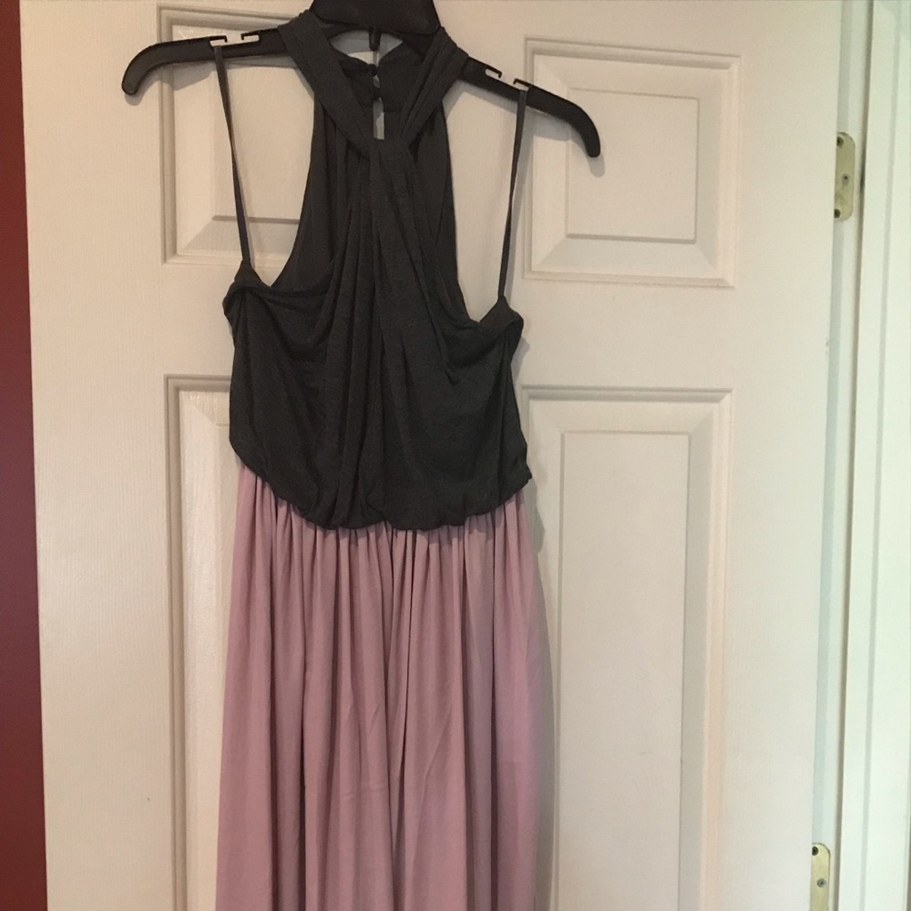 LOFT twist neck midi sundress